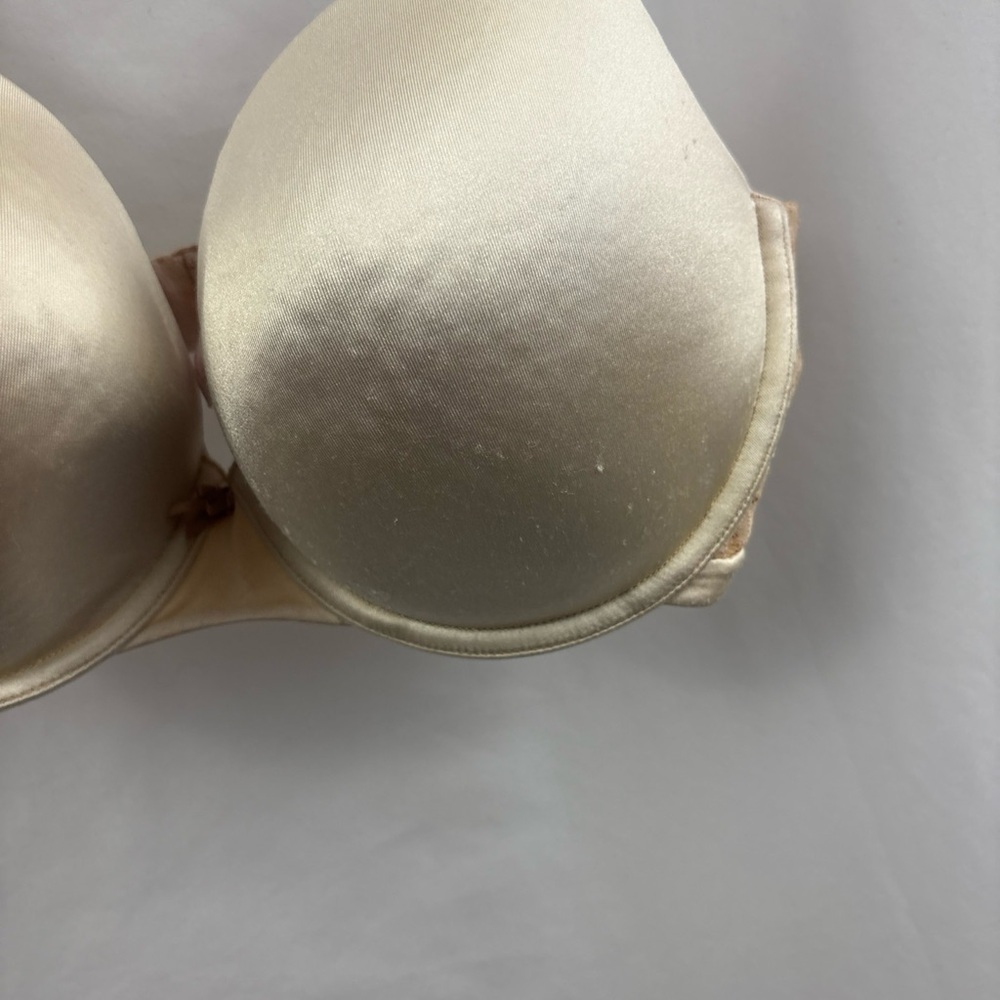 Victoria Secret Bra 36DD Demi Angels Lined Demi Beige Lace - Picture 4 of 11